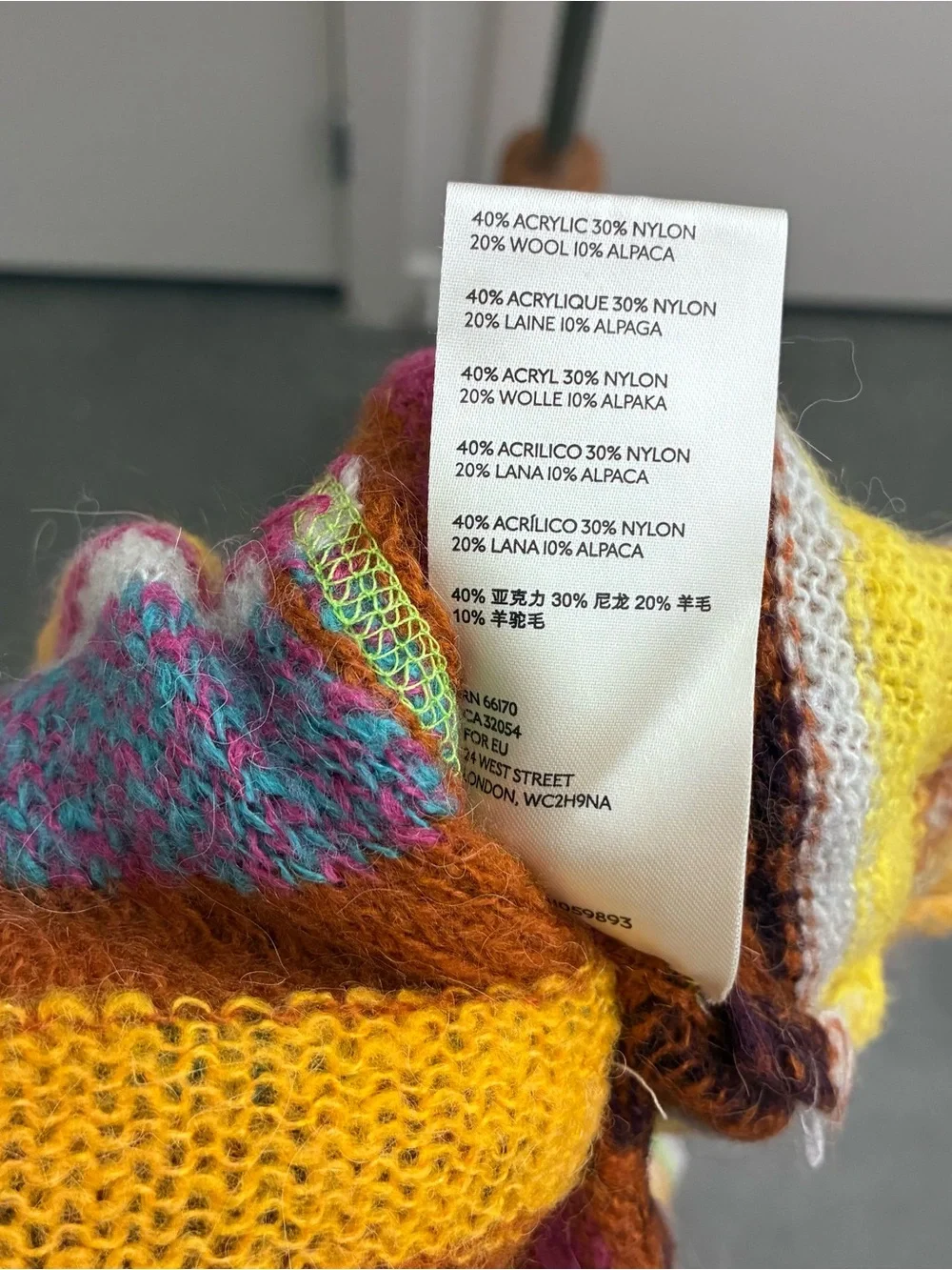 Free People Med‎ December Skies Poncho Sweater Patchwork Knit Boho Festival